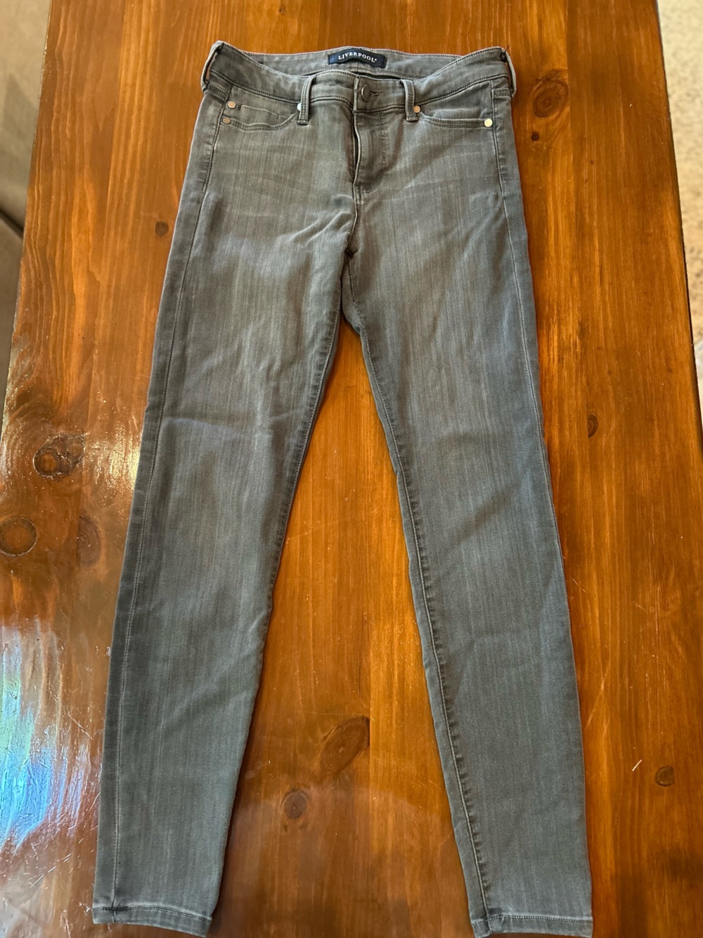 Liverpool Women's Skinny Jeans in Charcoal Gray